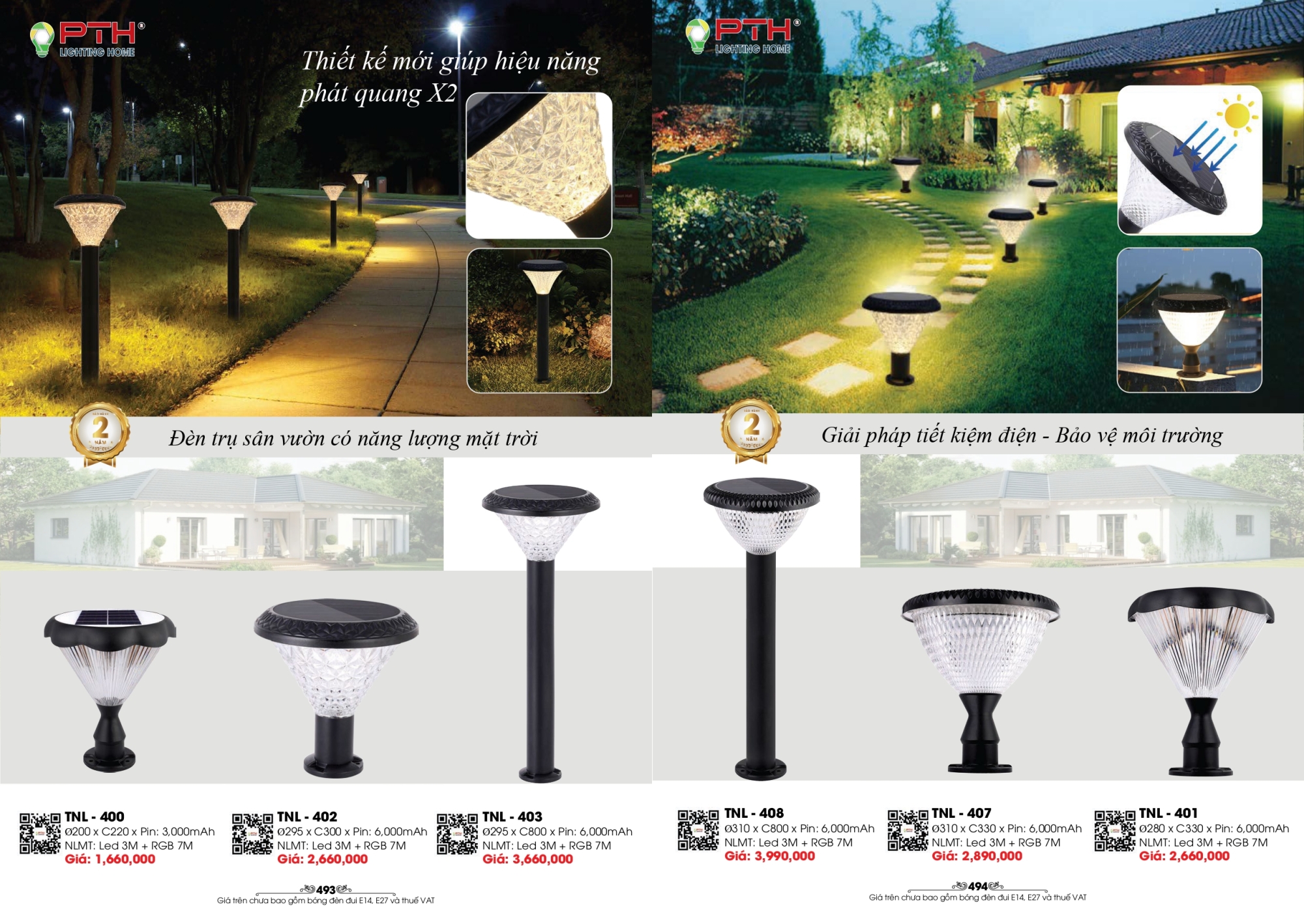 Bảng giá đèn trang trí PTH Lighting Home 2026